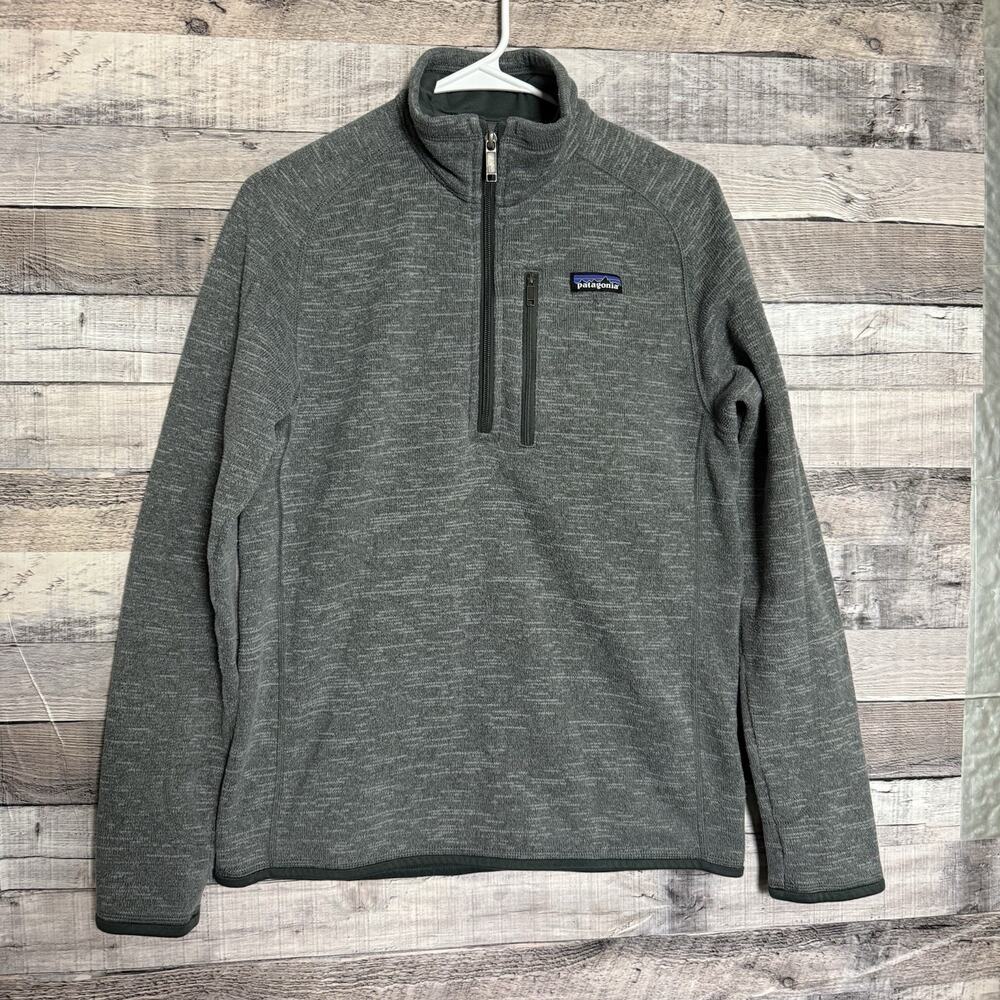 Patagonia Men's Better Sweater 1/4 Zip Fleece Jacket-Gray Size S (25522)